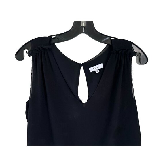 REISS Top Blouse Black Camisole Lined Size 6 - Picture 2 of 9